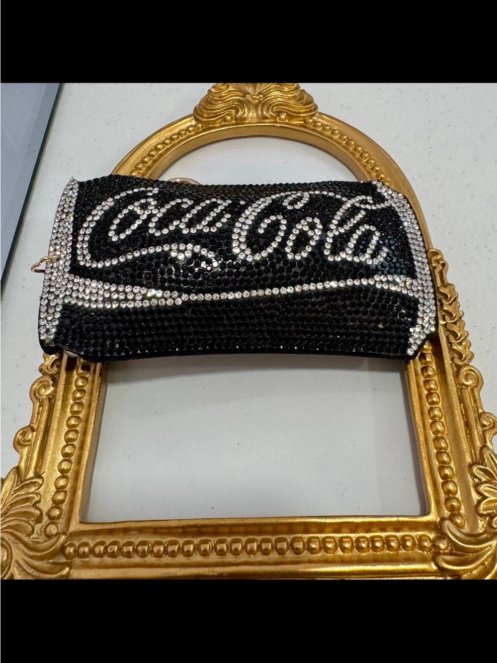 New Coca Cola Black Rhinestone Keychain - Picture 5 of 6